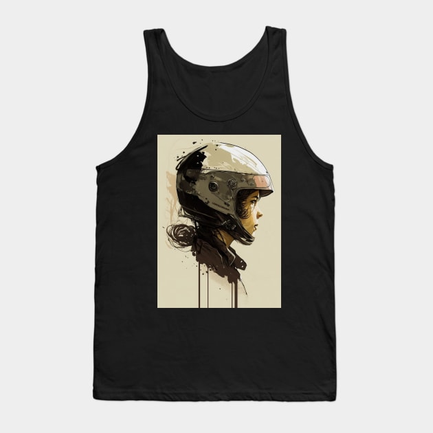 Astronaut Girl Tank Top by Durro